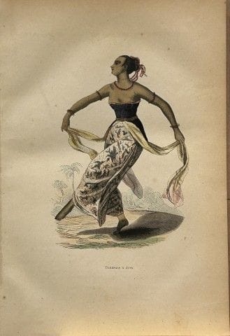 A. Wahlen – Gravure sur bois représentant une dans