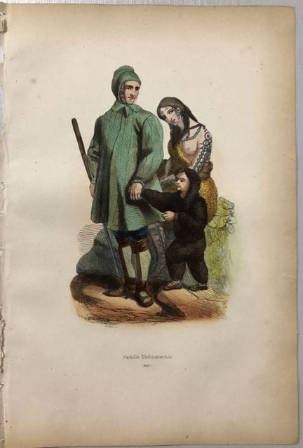 A Wahlen - Woodcut engraving of Chinkchi family184