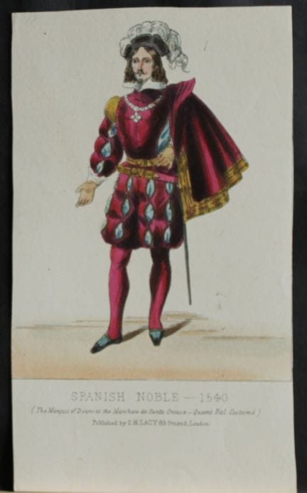 Lacy's Dramatic Costumes - Spanish Nobleman 1865.
