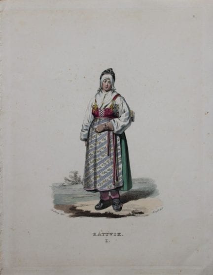 Sandberg - Lithographie coloriée à la main représe