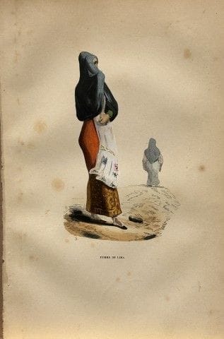 Une gravure sur bois de Wahlen représentant une fe