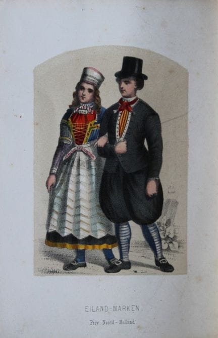 Lithographie représentant un costume traditionnel 