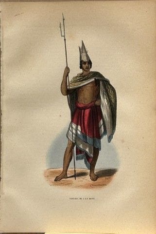 A. Wahlen – Gravure sur bois représentant un habit