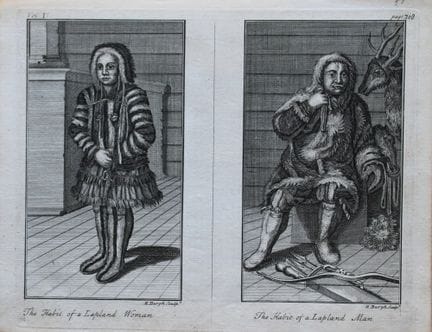 H. Burgh – Femme et homme de Laponie, vers 1740.

