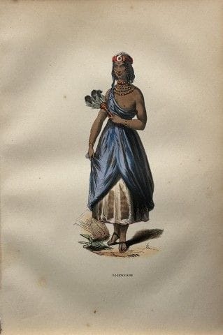 瓦伦（Wahlen）——1843年伯努瓦人（Bournouaise）木刻版画。

这幅手工上色的木刻