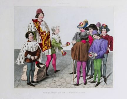 Henry Shaw - Gravure coloriée à la main représenta