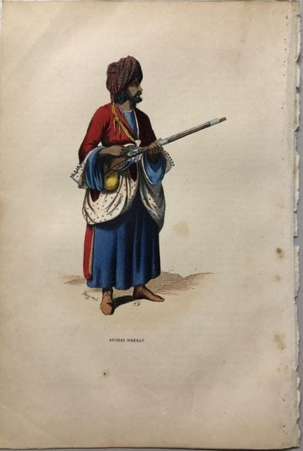 A Wahlen - Woodcut engraving of Afghan Herat 1843.