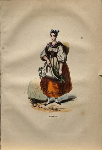 A Wahlen - Woodcut engraving of Alsatian 1843.

Th