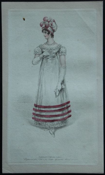 约翰·贝尔——《巴黎女装》版画，1816年。

这些原版手工上色的水彩蚀刻版画出自《La Belle