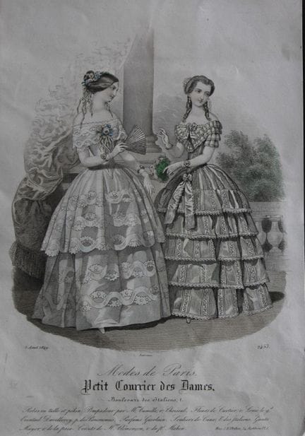 Petit Courrier des Dames - Gravure de mode du XIXe