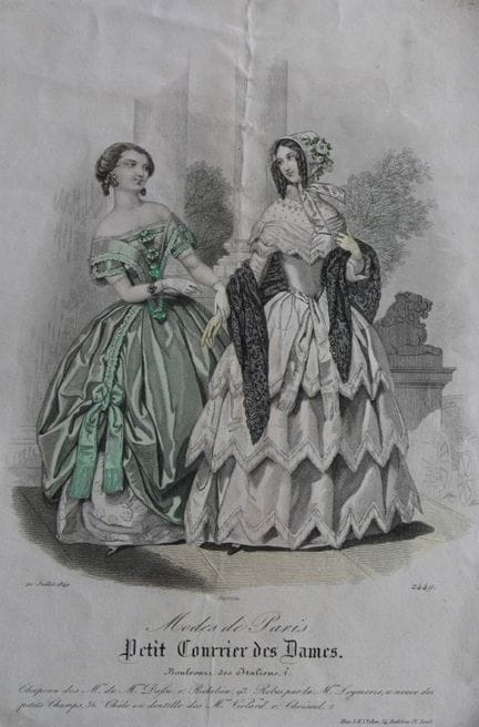 Petit Courrier des Dames - Gravure de mode du XIXe