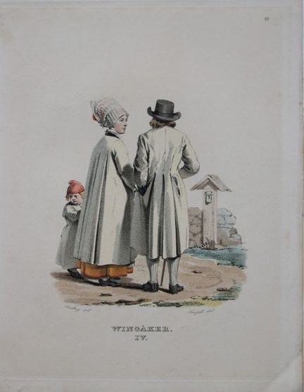 桑德伯格——福尔塞尔于1836年创作的瑞典温加克尔手绘石版画。



这幅描绘瑞典民族服饰和风景的手
