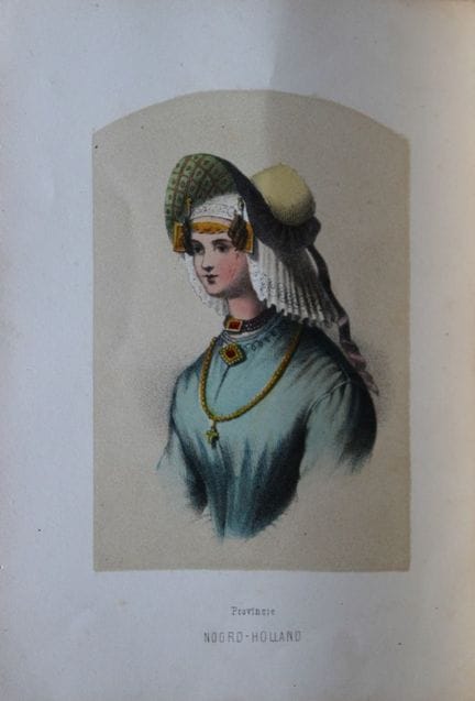 Lithographie représentant un costume traditionnel 