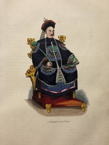 A Wahlen - Woodcut engraving of The Emperor of Chi