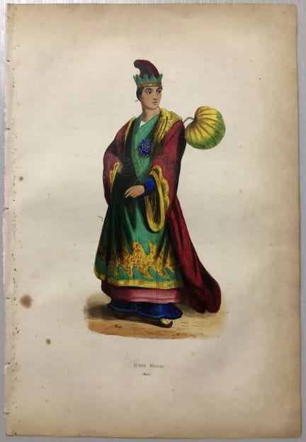 A Wahlen - Woodcut engraving of Burmese Nobleman 1