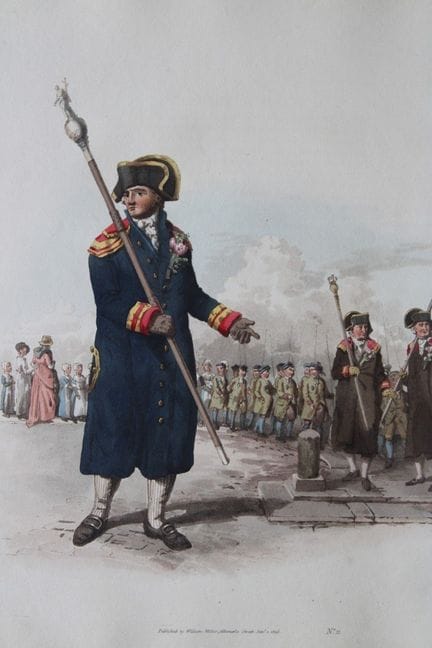 威廉·H·派恩——1808年教堂执事。

这幅水彩蚀刻版画出自《大不列颠服饰》，该书由威廉·亨利·派