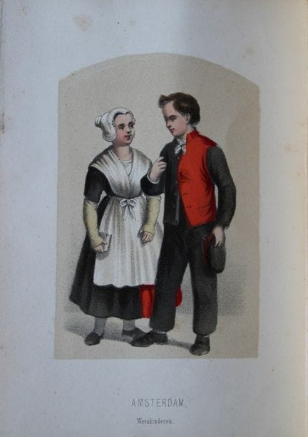 Lithographie représentant un costume traditionnel 