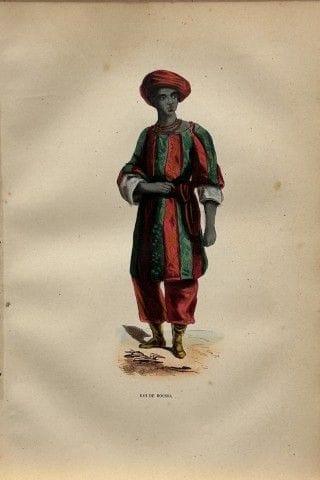 A Wahlen - Woodcut engraving of King of Houssa 184
