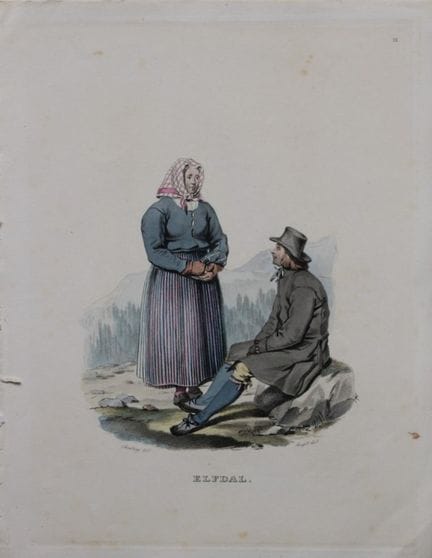 Sandberg - Lithographie coloriée à la main représe