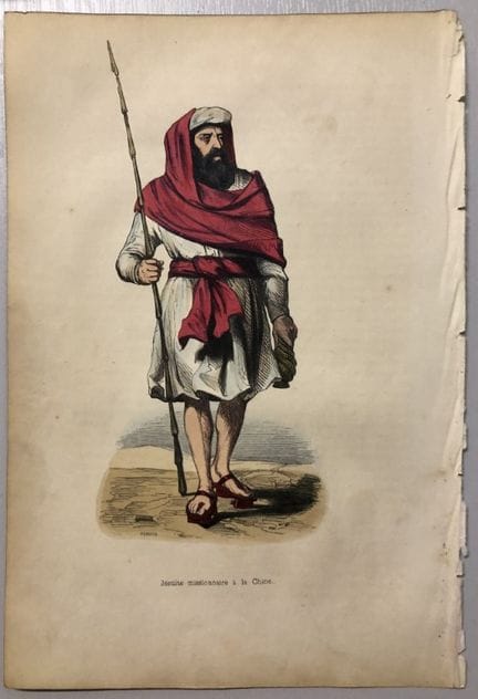 A Wahlen - Woodcut engraving of a Jesuit missionar
