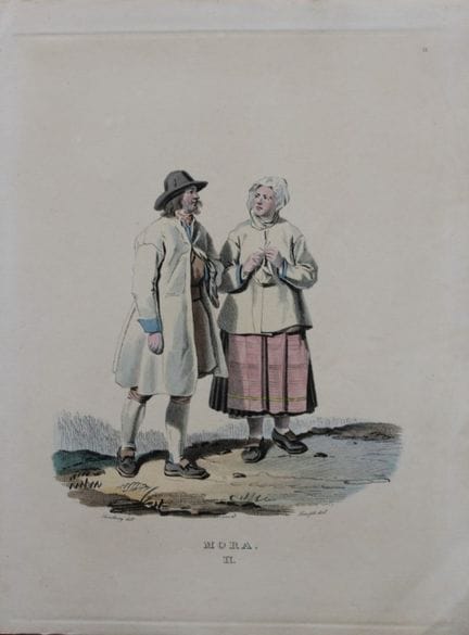 Sandberg - Lithographie coloriée à la main représe