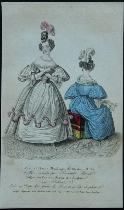 R·桑兹——1816年法国礼服版画。

这些手工上色的版画由R·桑兹创作，由弗诺、胡德与夏普出版，刊