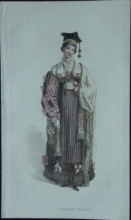 R·阿克曼——1816年马车礼服版画。

这些原始的手工上色水彩蚀刻版画选自鲁道夫·阿克曼的《艺术、