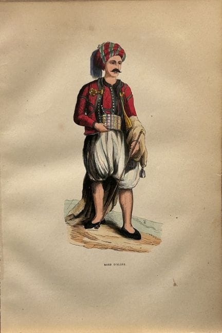 A Wahlen - Woodcut engraving of a Moor from Algeri