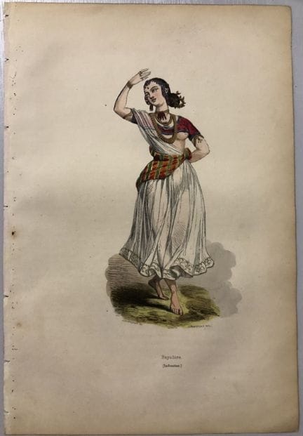 A Wahlen - Woodcut engraving of Hindu Bayadere 184