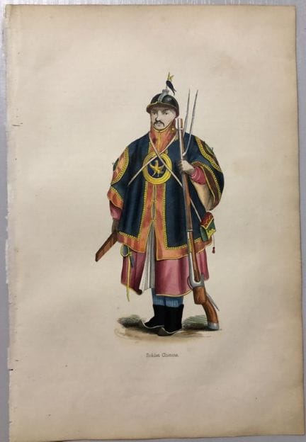 A Wahlen - Woodcut engraving of a Chinese Mandarin