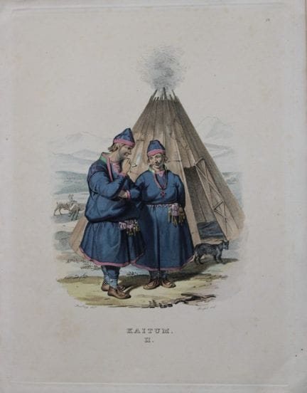 Sandberg - Lithographie coloriée à la main représe