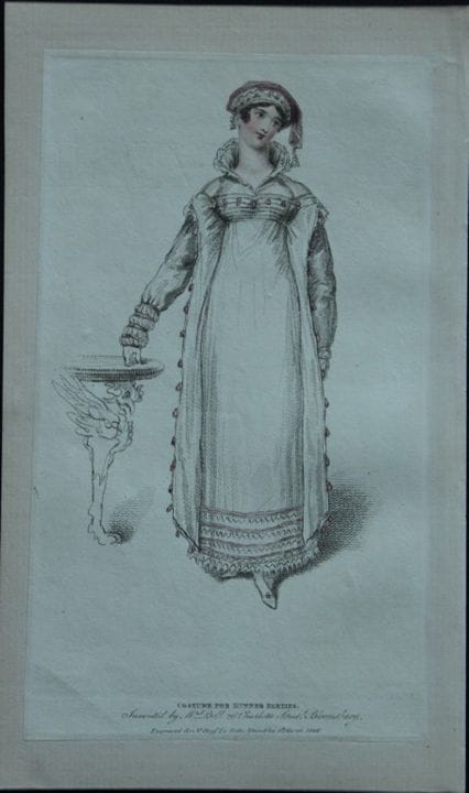 约翰·贝尔——1816年晚礼服版画。

这些原版手工上色的水彩蚀刻版画出自《La Belle Ass