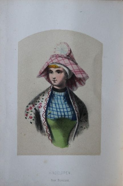 Lithographie représentant un costume traditionnel 