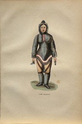 A. Wahlen – Gravure sur bois représentant une femm