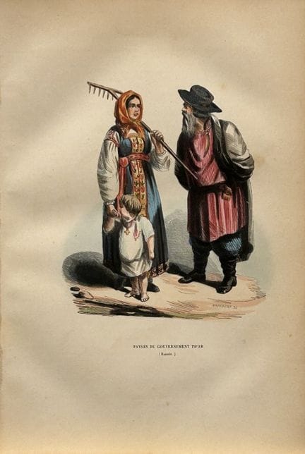 A Wahlen - Woodcut engraving of man from Twer Gove