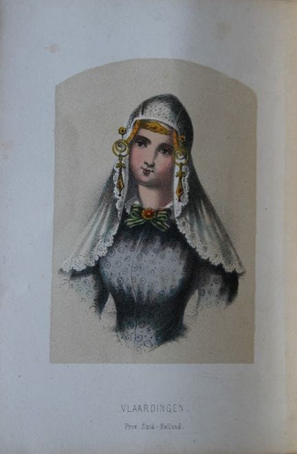 Lithographie représentant un costume traditionnel 