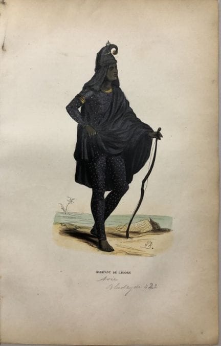A Wahlen - Woodcut engraving of Inhabitant of Laho
