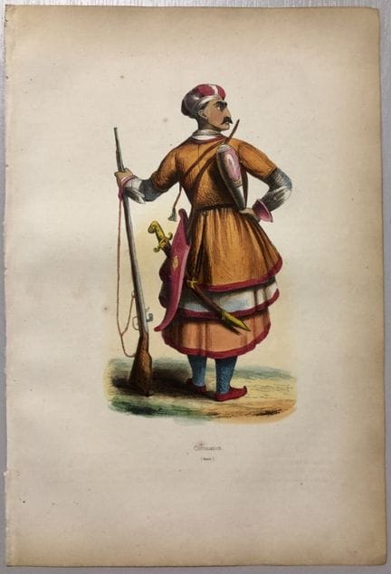 A Wahlen - Woodcut engraving of Circassian 1843.

