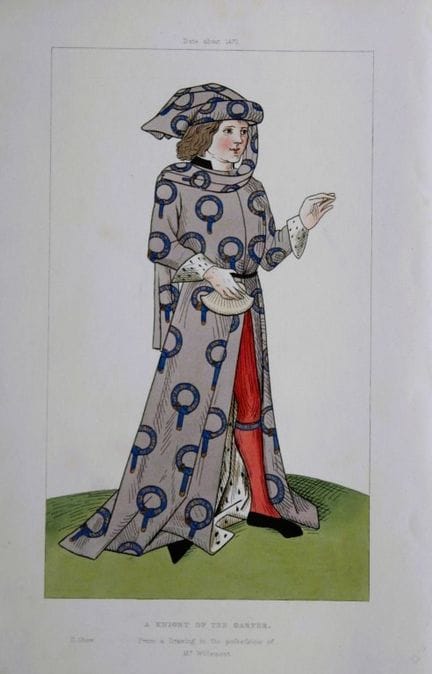 Henry Shaw - Gravure coloriée à la main représenta