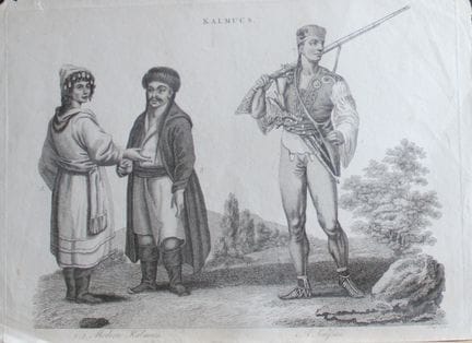 J Pass - Gravure représentant des Kalmouks, vers 1