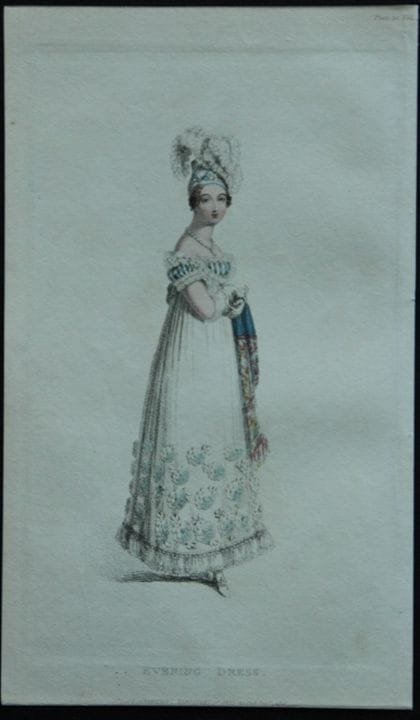 R·阿克曼——1816年晚礼服版画。

这些原版手绘彩色的水彩蚀刻版画选自鲁道夫·阿克曼的《艺术、文