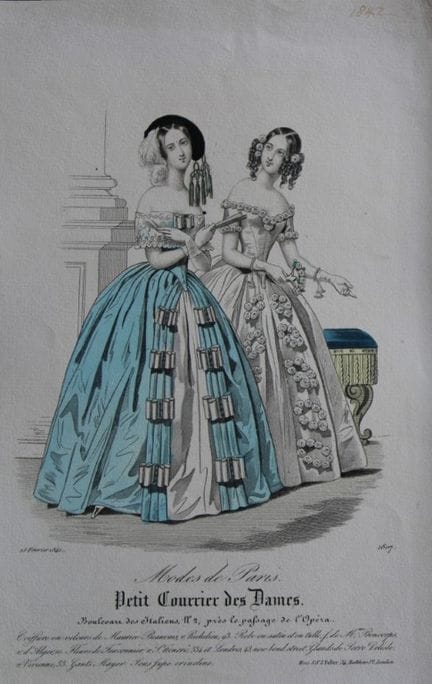 Petit Courrier des Dames - Gravure de mode du XIXe