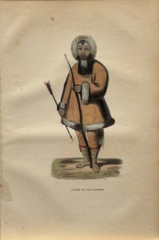 A. Wahlen – Gravure sur bois représentant un habit