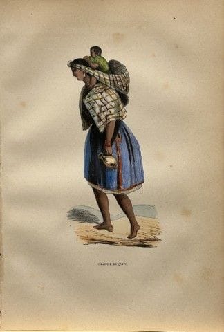 Une gravure sur bois de Wahlen représentant une fe