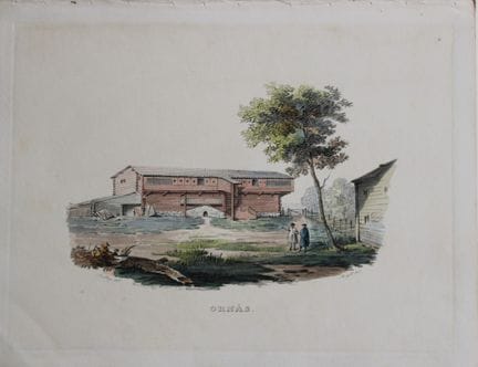 Sandberg - Lithographie coloriée à la main représe