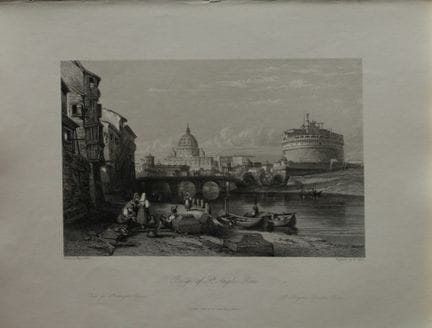 Major Irton – Engelsbrücke, Rom, gestochen von R. 