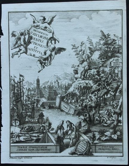 C. Glotsch - Gravure rare tirée de l'Atlas Marianu