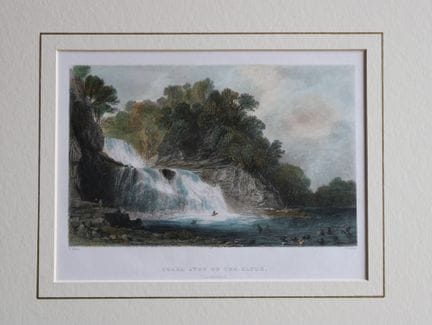 Thomas Allom - «Corra Lynn» en el río Clyde, graba
