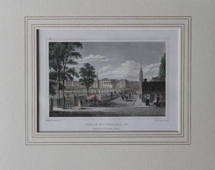 Joseph Swan - Public Offices, Glasgow  engraved by