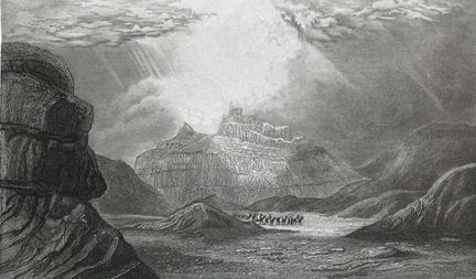L. Daut - Le Horeb dans le désert d'Arabie, 1837.
